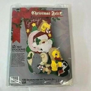 Vintage Designs for the Needle 15" Felt Stocking Kit #9911 – Jungle Animals